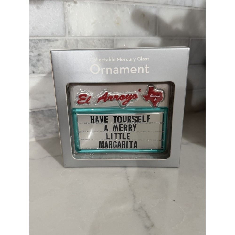 El Arroyo Mercury Glass Christmas Ornament Collectible Margarita